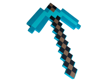 Оружие Minecraft «Алмазная пиксельная кирка 30 см»
